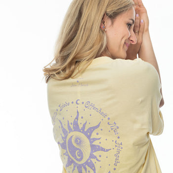 Boxy T-Shirt Daily Reminders by Luisa Harisch - gelb | color:gelb |yoga t-shirt luisa harisch gelb yoga |t-shirt daily reminders ognx 108