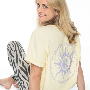 Boxy T-Shirt Daily Reminders by Luisa Harisch - gelb | color:gelb |yoga t-shirt luisa harisch gelb yoga |t-shirt daily reminders ognx 108