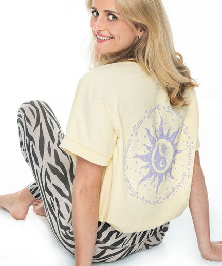 Boxy T-Shirt Daily Reminders by Luisa Harisch - gelb | color:gelb |yoga t-shirt luisa harisch gelb yoga |t-shirt daily reminders ognx 108