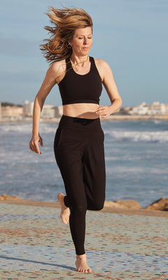 Yoga Basic Lounge Pants Organic Cotton Heli - black