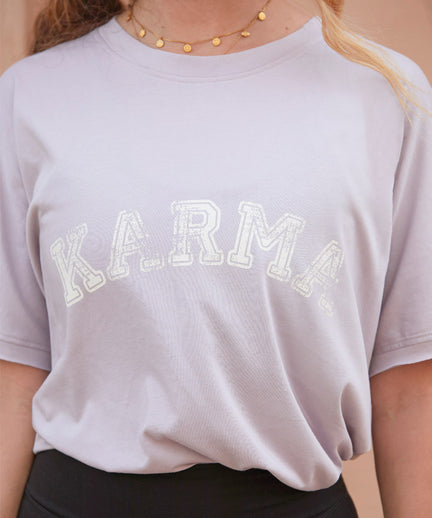 Yoga Boxy T-Shirt Karma Bio Baumwolle Tencel™ Sora - lila | color:lila | yoga damen boxy t-shirt sora | bio baumwolle tencel | t-shirt karma | yoga damen t-shirt nachhaltig