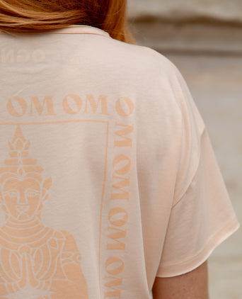 Yoga Loose T-Shirt Buddha OM Bio Baumwolle Tencel™ Sue - rosa | color:rosa | yoga damen loose t-shirt sue | bio baumwolle tencel | t-shirt buddha OM | yoga damen t-shirt nachhaltig