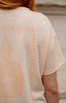 Yoga Loose T-Shirt Buddha OM Bio Baumwolle Tencel™ Sue - rosa | color:rosa | yoga damen loose t-shirt sue | bio baumwolle tencel | t-shirt buddha OM | yoga damen t-shirt nachhaltig