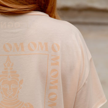 Yoga Loose T-Shirt Buddha OM Bio Baumwolle Tencel™ Sue - rosa | color:rosa | yoga damen loose t-shirt sue | bio baumwolle tencel | t-shirt buddha OM | yoga damen t-shirt nachhaltig