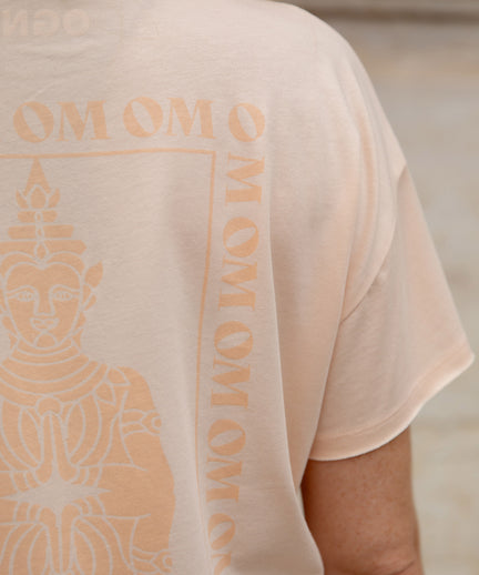 Yoga Loose T-Shirt Buddha OM Bio Baumwolle Tencel™ Sue - rosa | color:rosa | yoga damen loose t-shirt sue | bio baumwolle tencel | t-shirt buddha OM | yoga damen t-shirt nachhaltig