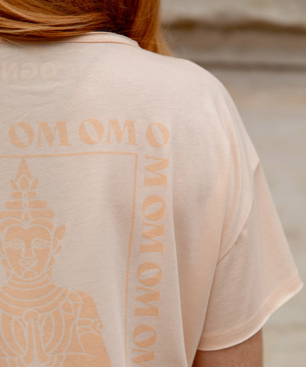 Yoga Loose T-Shirt Buddha OM Bio Baumwolle Tencel™ Sue - rosa | color:rosa | yoga damen loose t-shirt sue | bio baumwolle tencel | t-shirt buddha OM | yoga damen t-shirt nachhaltig