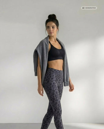 Yoga Soft Leggings Leo Bio Baumwolle Luna - grau Yoga Soft Leggings Leo Bio Baumwolle Luna - grau – AI GENERATED / KI-GENERIERT