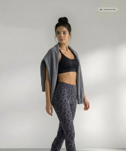 Yoga Soft Leggings Leo Bio Baumwolle Luna - grau Yoga Soft Leggings Leo Bio Baumwolle Luna - grau – AI GENERATED / KI-GENERIERT