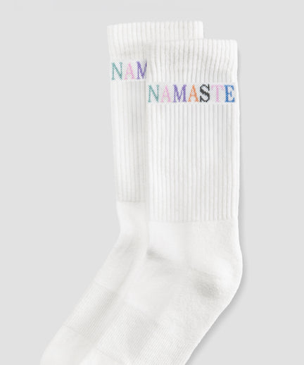 Yoga Sportsocken Namaste 2.0 Bio Baumwolle Ava - weiß Yoga Sportsocken Namaste 2.0 Bio Baumwolle Ava - weiß – AI GENERATED / KI-GENERIERT