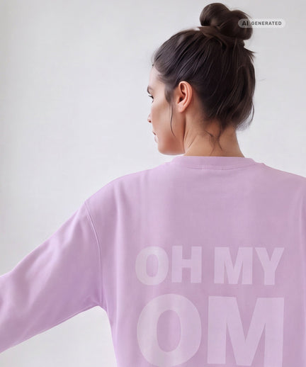 Yoga Boxy Sweater OH MY OM Bio Baumwolle Philia - lila Yoga Boxy Sweater OH MY OM Bio Baumwolle Philia - lila – AI GENERATED / KI-GENERIERT