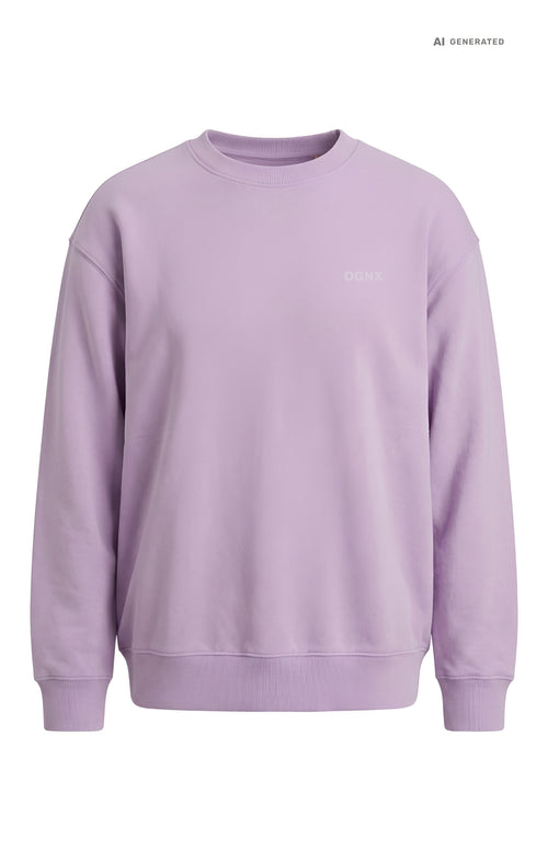 Yoga Boxy Sweater OH MY OM Bio Baumwolle Philia - lila – AI GENERATED / KI-GENERIERT