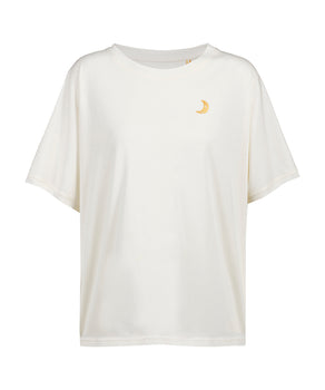 Yoga Boxy T-Shirt Moonlight Organic Cotton Tencel™ Sora- white | color:weiß | yoga damen boxy t-shirt sora | bio baumwolle tencel | t-shirt moonlight leo moon | yoga damen t-shirt nachhaltig