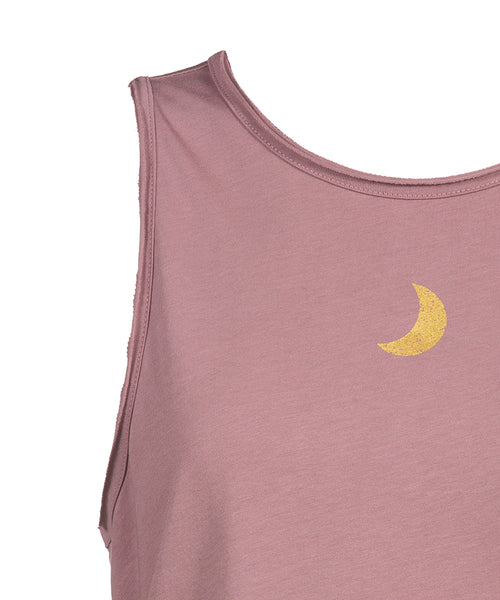 | color:rosa | yoga damen loose knoten tank top tari | bio baumwolle tencel | top moon knoten | yoga damen tank top nachhaltig