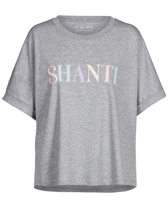 | color:grau melange |yoga boxy t-shirt shanti grau melange