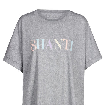 Boxy T-Shirt Shanti Bio Baumwolle - grau melange | color:grau melange |yoga boxy t-shirt shanti grau melange