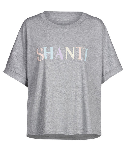 | color:grau melange |yoga boxy t-shirt shanti grau melange