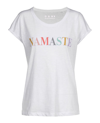 | color:weiß |yoga sommer t-shirt namaste weiß