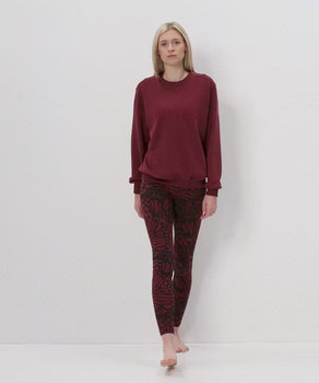 Sweater Omlicious organic cotton - red | color:rot |yoga sweater om rot bio baumwolle