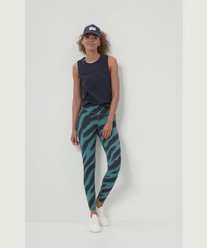 Leggings Flow Polyamide ♻️ - green | color:grün |yoga sport leggings zebra grün