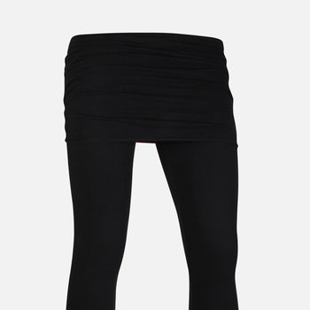 Basic Skirt Pants Bio Baumwolle - schwarz | color:schwarz |leggings mit rock schwarz baumwolle