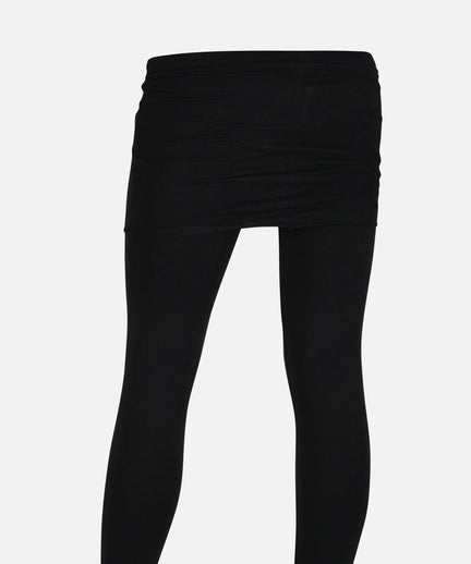 Basic Skirt Pants Bio Baumwolle - schwarz | color:schwarz |leggings mit rock schwarz baumwolle