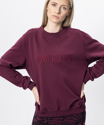 Sweater Omlicious Bio Baumwolle - rot | color:rot |yoga sweater om rot bio baumwolle
