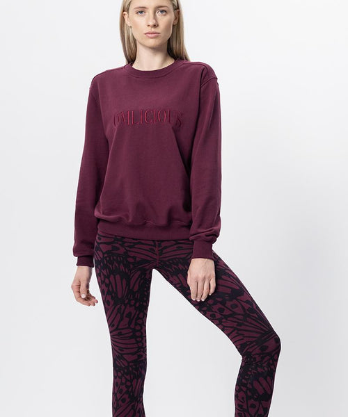 | color:rot |yoga sweater om rot bio baumwolle