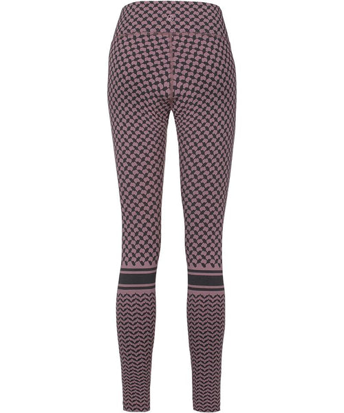 color:rosa |yoga leggings bio baumwolle keffiah rosa