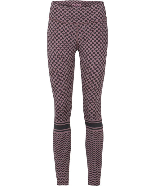 color:rosa |yoga leggings bio baumwolle keffiah rosa