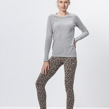 Leggings Leo Bio Baumwolle - braun | color:braun |leggings leo yoga braun bio baumwolle nachhaltig