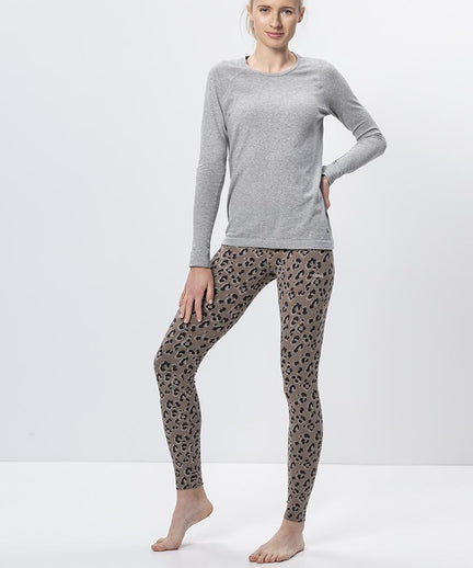 Leggings Leo Bio Baumwolle - braun | color:braun |leggings leo yoga braun bio baumwolle nachhaltig