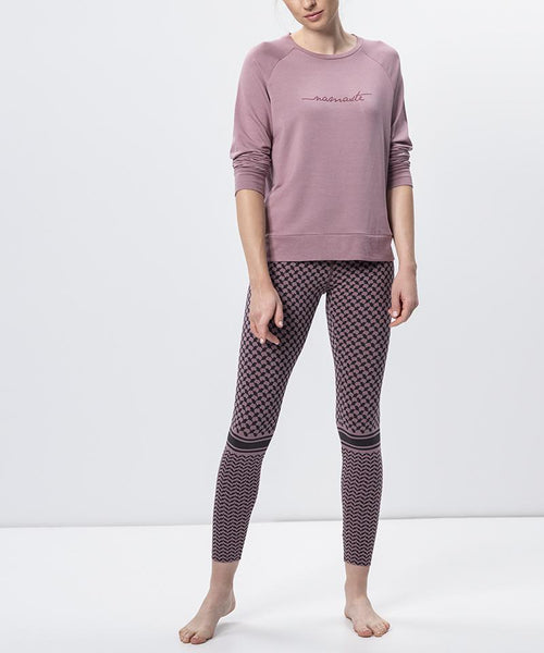 color:rosa |yoga leggings bio baumwolle keffiah rosa