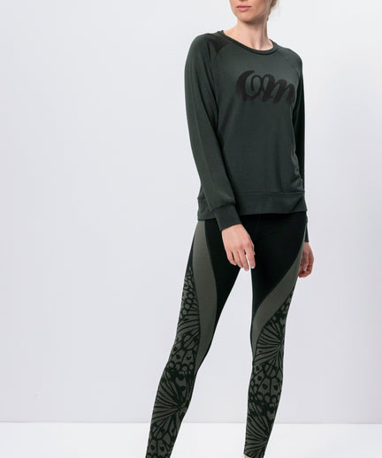 Lounge Sweater OM Tencel™ - grün | color:grün |yoga pulli OM lenzing grün