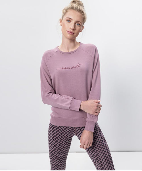 | color:pink |yoga sweater namaste pink tencel