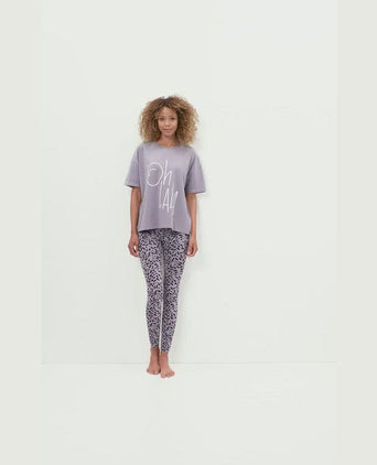 Leggings Leaf Polyamid ♻️ - lila | color:lila |yoga leggings nachhaltig lila