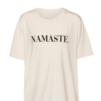 Loose T-Shirt Namaste Bio Baumwolle - schwarz | color:schwarz |yoga t-shirt namaste weiß
