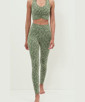 Summer leggings Leo Tencel™ organic cotton - green | color:green |leggings leo cotton tencel green