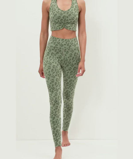 Summer leggings Leo Tencel™ organic cotton - green | color:green |leggings leo cotton tencel green