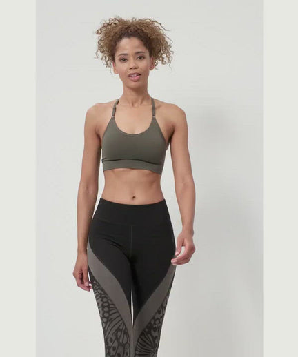 Sport Bra Crossback - Mittlerer Halt - grün | color:grün |yoga BH grün mittlerer halt |sport BH grün mittlerer halt