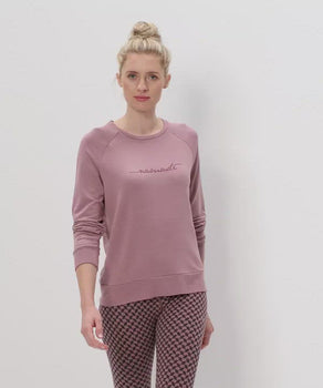 Lounge Sweater Namaste Tencel™ - pink | color:pink |yoga sweater namaste pink tencel