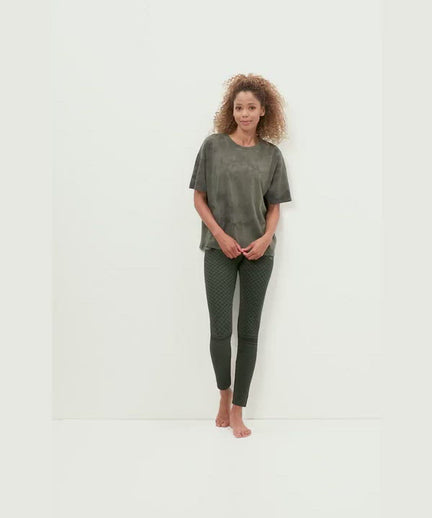 Leggings Keffiah organic cotton - green | color:grün |yoga leggings grün baumwolle keffiah