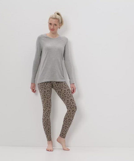 | color:braun |leggings leo yoga braun bio baumwolle nachhaltig