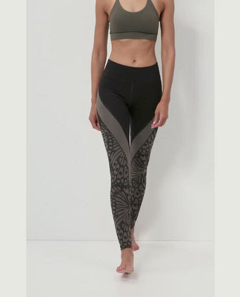 Leggings Carving Butterfly Tencel™ organic cotton - green | color:grün |yoga leggings schwarz tencel baumwolle