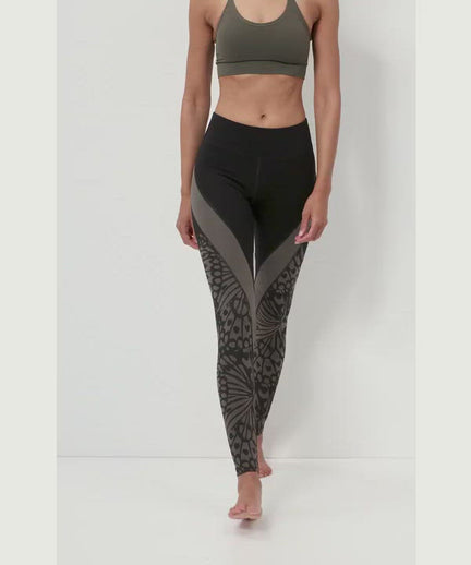 Leggings Carving Butterfly Tencel™ organic cotton - green | color:grün |yoga leggings schwarz tencel baumwolle