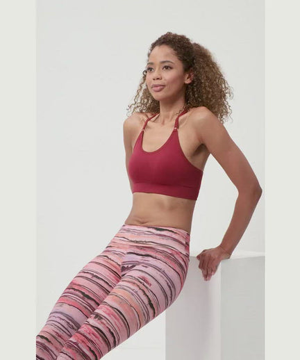 Sport Bra Crossback - Mittlerer Halt - rot | color:rot |yoga sport bh rot mittlerer halt