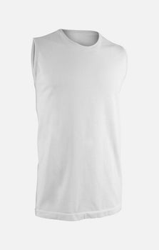 Air Tank polyester ♻️ - white | color:weiss |yoga tank männer weiss