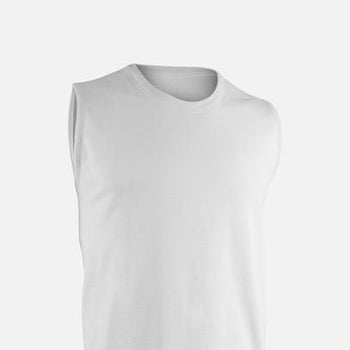 Air Tank polyester ♻️ - weiss | color:weiss |yoga tank männer weiss