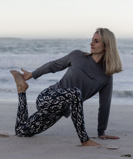 Leggings Ikat organic cotton - blue | color:blau |leggings ikat blau bio baumwolle nachhaltig