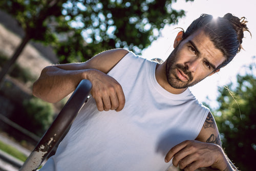 | color:weiss |yoga tank männer weiss