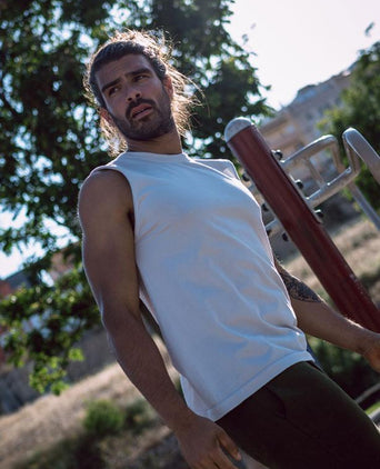 Air Tank polyester ♻️ - weiss | color:weiss |yoga tank männer weiss